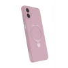 Mey İthalat®  Samsung Galaxy A07 4G Regal Magsafe Standlı Kapak - Açık Pembe
