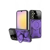 Mey İthalat®  Samsung Galaxy A14 4G Kılıf Joy Lens Standlı Kapak - Mor