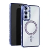 Mey İthalat®  Samsung Galaxy A15 4G Joke Simli Magneticsafe Kılıf - Mavi