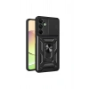 Mey İthalat®  Samsung Galaxy A16 5G Kılıf Pars Lens Yüzüklü Silikon - Siyah