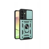 Mey İthalat®  Samsung Galaxy A16 5G Kılıf Pars Lens Yüzüklü Silikon - Yeşil