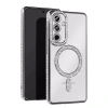 Mey İthalat®  Samsung Galaxy A17 5G Joke Simli Magneticsafe Kılıf - Gümüş