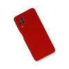 Mey İthalat®  Samsung Galaxy A22 Kılıf Nano içi Kadife Silikon - Kırmızı