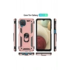 Mey İthalat®  Samsung Galaxy A22 Kılıf Sofya Yüzüklü Silikon Kapak - Rose