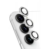 Mey İthalat®  Samsung Galaxy A24 4G Valdez Metal Kamera Lens - Gümüş