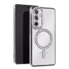 Mey İthalat®  Samsung Galaxy A25 5G Joke Simli Magneticsafe Kılıf - Gümüş