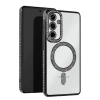 Mey İthalat®  Samsung Galaxy A55 5G Joke Simli Magneticsafe Kılıf - Siyah