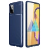 Mey İthalat®  Samsung Galaxy M51 Kılıf Auto Focus Karbon Kapak - Lacivert
