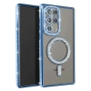 Mey İthalat®  Samsung Galaxy S23 Ultra Joke Simli Magneticsafe Kılıf - Mavi