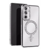 Mey İthalat®  Samsung Galaxy S25 Edge Joke Simli Magneticsafe Kılıf - Gümüş