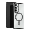 Mey İthalat®  Samsung Galaxy S25 Edge Joke Simli Magneticsafe Kılıf - Siyah