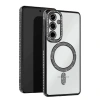 Mey İthalat®  Samsung Galaxy S25 Edge Joke Simli Magneticsafe Kılıf - Siyah