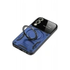 Mey İthalat®  Samsung Galaxy S25 Edge Kılıf Joy Lens Standlı Kapak - Lacivert