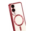 Mey İthalat®  Samsung Galaxy S25 Edge Kross Magneticsafe Kapak - Kırmızı