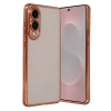 Mey İthalat®  Samsung Galaxy S25 Edge  Lensli Silikon - Çöl Titanyum
