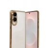 Mey İthalat®  Samsung Galaxy S25 Edge  Lensli Silikon - Gold
