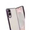 Mey İthalat®  Samsung Galaxy S25 Edge  Lensli Silikon - Mor
