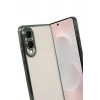 Mey İthalat®  Samsung Galaxy S25 Edge  Lensli Silikon - Yeşil