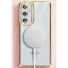 Mey İthalat®  Samsung Galaxy S25 Kılıf Joke Simli Magneticsafe Kılıf - Derin Mor