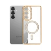 Mey İthalat®  Samsung Galaxy S26 Plus Joke Simli Magneticsafe Kılıf - Gold