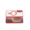 Mey İthalat®  Samsung Galaxy S26 Plus Kross Magneticsafe Kapak - Kırmızı