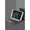 Mey İthalat®  Samsung Galaxy X200 Tab A8 10.5 Kılıf KC01 Smart Klavyeli Tablet Kılıfı - Siyah