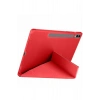 Mey İthalat®  Samsung Galaxy X610 Tab S9 FE Plus 12.4 Kılıf Kalemlikli Mars Tablet Kılıfı - Kırmızı