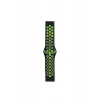 Mey İthalat®  Watch 20mm Spor Delikli Kordon - Siyah-Yeşil