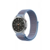 Mey İthalat®  Watch 22mm Hasırlı Cırtcırtlı Kordon - Mavi