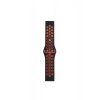 Mey İthalat®  Watch 22mm Spor Delikli Kordon - Siyah-Kırmızı
