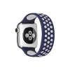 Mey İthalat®   Watch 38mm Ayarlı Delikli Silikon Kordon - Lacivert-Beyaz