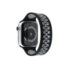 Mey İthalat®   Watch 38mm Ayarlı Delikli Silikon Kordon - Siyah-Gri