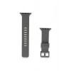 Mey İthalat®   Watch 38mm KR408 Çizgili Silikon Kordon - Koyu Gri