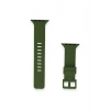 Mey İthalat®   Watch 38mm KR408 Çizgili Silikon Kordon - Koyu Yeşil