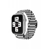Mey İthalat®   Watch 38mm Star Kordon - Zigzag Siyah-Beyaz