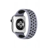 Mey İthalat®   Watch 42mm Ayarlı Delikli Silikon Kordon - Gri-Siyah