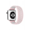 Mey İthalat®   Watch 42mm Ayarlı Delikli Silikon Kordon - Pembe-Beyaz