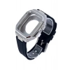 Mey İthalat®   Watch 44mm KR402 Metal Kasa Silikon Kordon - Gümüş