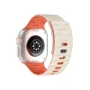 Mey İthalat®   Watch Ultra 49mm Wowen Kordon - Beyaz-Turuncu