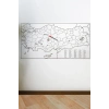 Yazılabilir Türkiye Haritası Manyetik Duvar Stickerı 110 x 56 cm