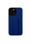 Apple iPhone 12 Pro Max Kılıf Mega Standlı Silikon - Mavi