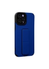 Apple iPhone 12 Pro Max Kılıf Mega Standlı Silikon - Mavi