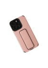 Apple iPhone 13 Pro Kılıf Mega Standlı Silikon - Pudra