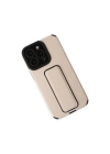 Apple iPhone 13 Pro Max Kılıf Mega Standlı Silikon - Gold