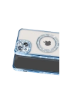 Apple iPhone 15 Kılıf Joke Simli Magneticsafe Kılıf - Mavi