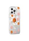 Joko Apple iPhone 14 Pro Max Floral Magsafe Kapak - Turuncu