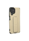 Samsung Galaxy A22 Kılıf Mega Standlı Silikon - Gold