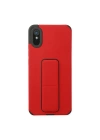 Xiaomi Redmi 9A Kılıf Mega Standlı Silikon - Kırmızı