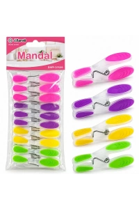 10PCS RENKLİ SİLİKON AĞIZ - BAS-AÇ ŞEFFAF PLASTİK MANDAL (5468)
