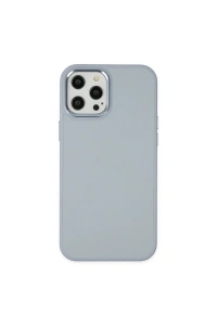 Apple iPhone 12 Pro Max Kılıf Asya Deri Silikon - Sierra Blue